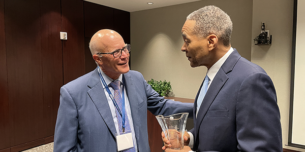 MSBF President Craig Lubben and Founders Award winner Reginald Turner. MSBF President Craig Lubben and Founders Award winner Reginald Turner.