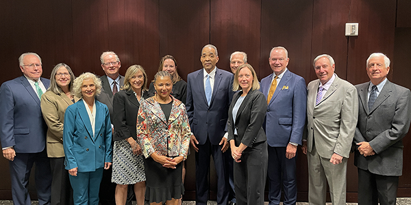 Front row (pictured left to right): Lori Buiteweg, Michigan Supreme Court Justice Elizabeth M. Welch, Hon. Victoria Roberts, Michigan Supreme Court Chief Justice Elizabeth Clement. Back row: Scott Brinkmeyer, Julie Fershtman, Charles Toy, Michigan Supreme Court Justice Megan Cavanaugh, Reginald Turner, Michigan Supreme Court Justice Brian Zahra, Thomas Cranmer, Brian Einhorn, Thomas Ryan. Front row (pictured left to right): Lori Buiteweg, Michigan Supreme Court Justice Elizabeth M. Welch, Hon. Victoria Roberts, Michigan Supreme Court Chief Justice Elizabeth Clement. Back row: Scott Brinkmeyer, Julie Fershtman, Charles Toy, Michigan Supreme Court Justice Megan Cavanaugh, Reginald Turner, Michigan Supreme Court Justice Brian Zahra, Thomas Cranmer, Brian Einhorn, Thomas Ryan.
