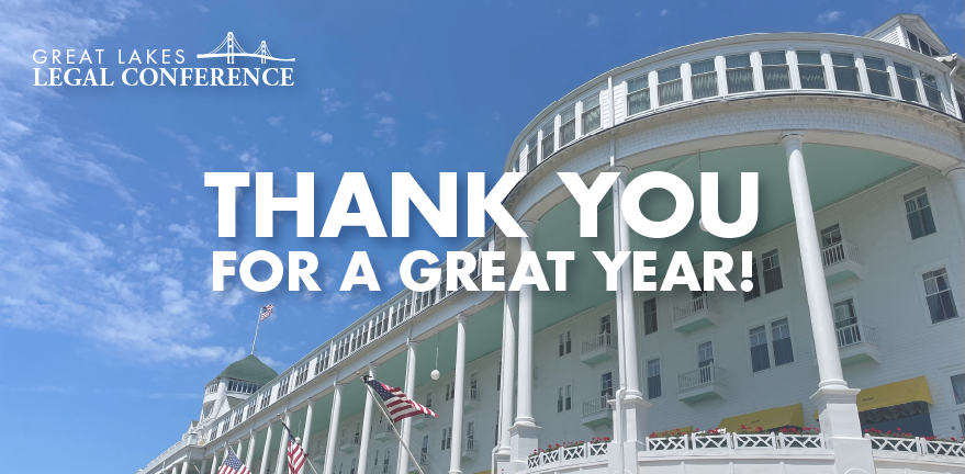 Great Lakes Legal Conference - Thank You for Joining Us Banner