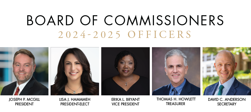 Board of Commissioners - 2024-2025 Officers Board of Commissioners - 2024-2025 Officers banner