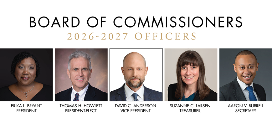 Board of Commissioners - 2026-2027 Officers banner